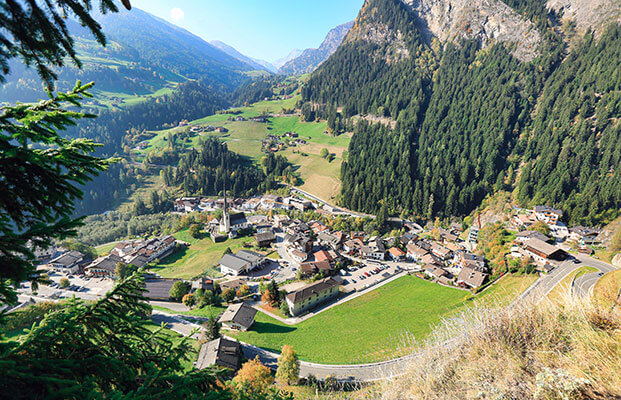 Blick auf das Dorf