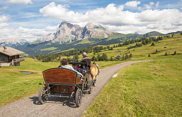 Kutschenfahrt auf der Seiser Alm