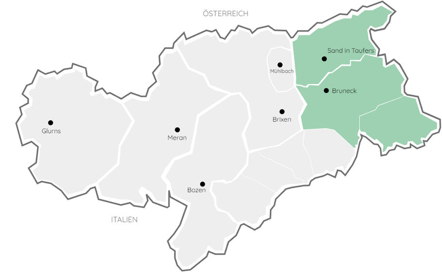 Karte Pustertal